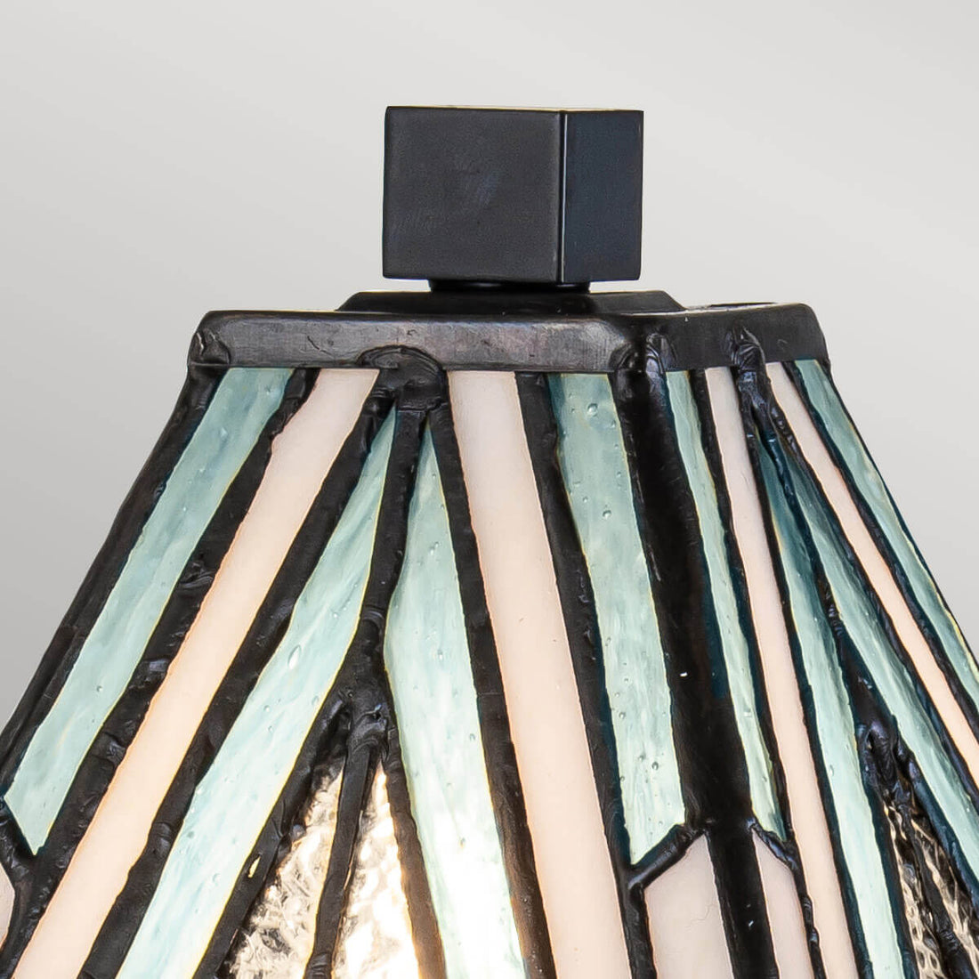 Lampe à poser Alderley bronze, verre, H 32,3 cm