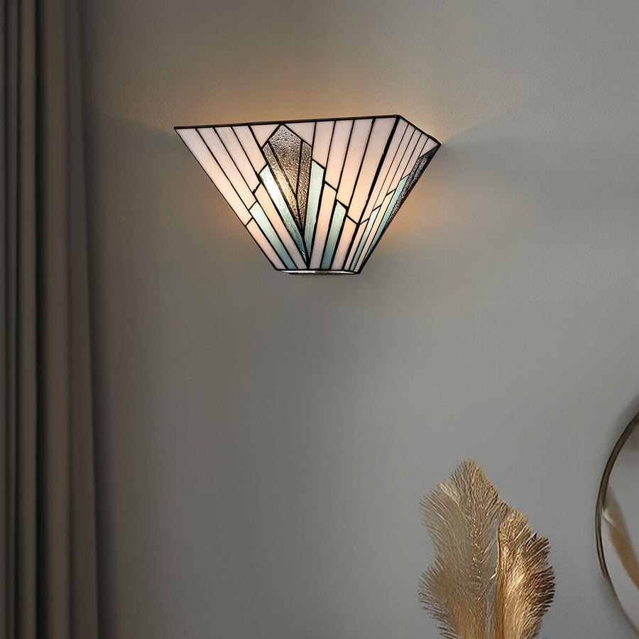 Applique murale Alderley 2 lumières bronze, verre