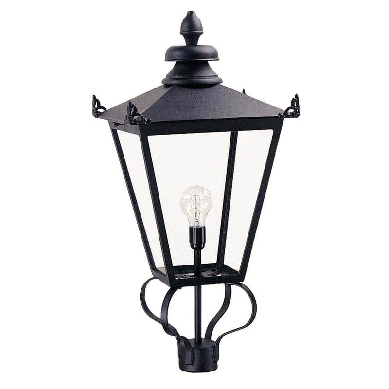Lampadaire extérieur Wilmslow noir, verre, H 82,5 cm