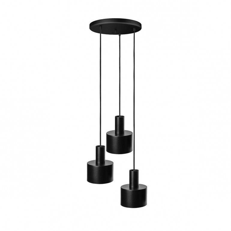 Suspension luminaire ENKEL 3P Noir