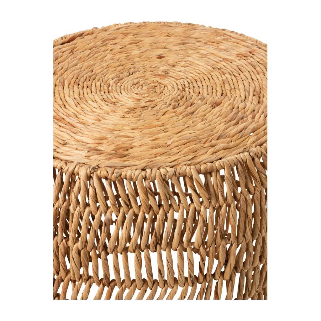 Set aus Tisch und Hockern, Natur-Rattan