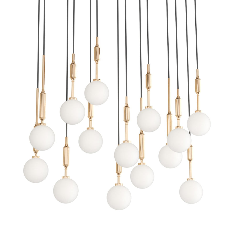 Suspension Ero XIV 80X25 dorée, verre
