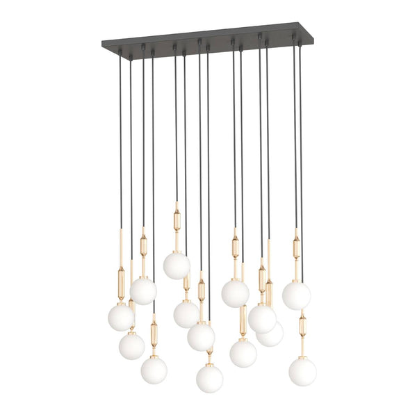 Suspension Ero XIV 80X25 dorée, verre