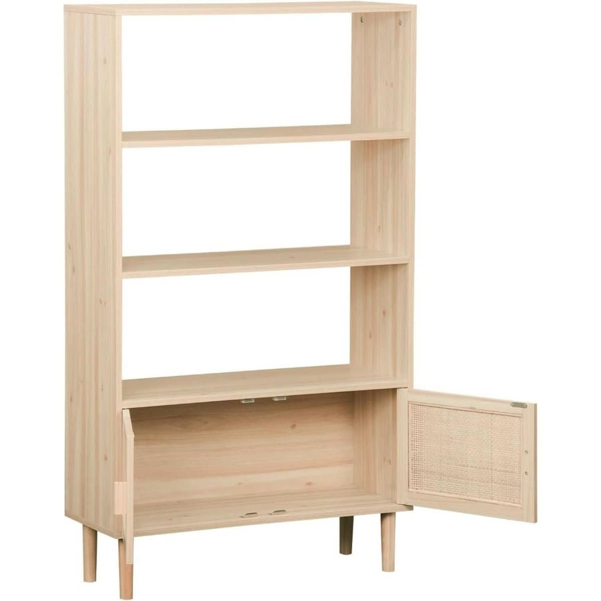 Étagère Bibliothèque Bois Cannage | Dôme - Designix Bibliothèque