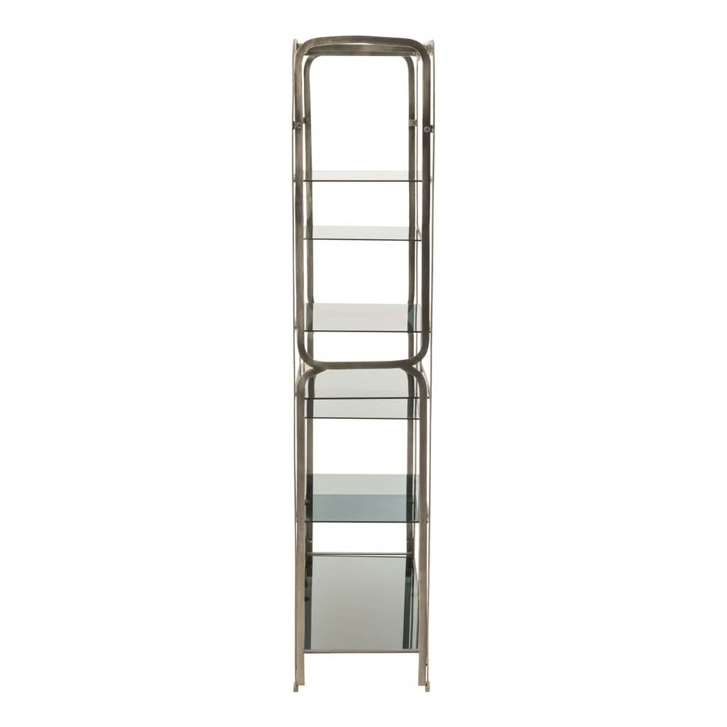 Étagère Fer Verre Gris Antique - Designix