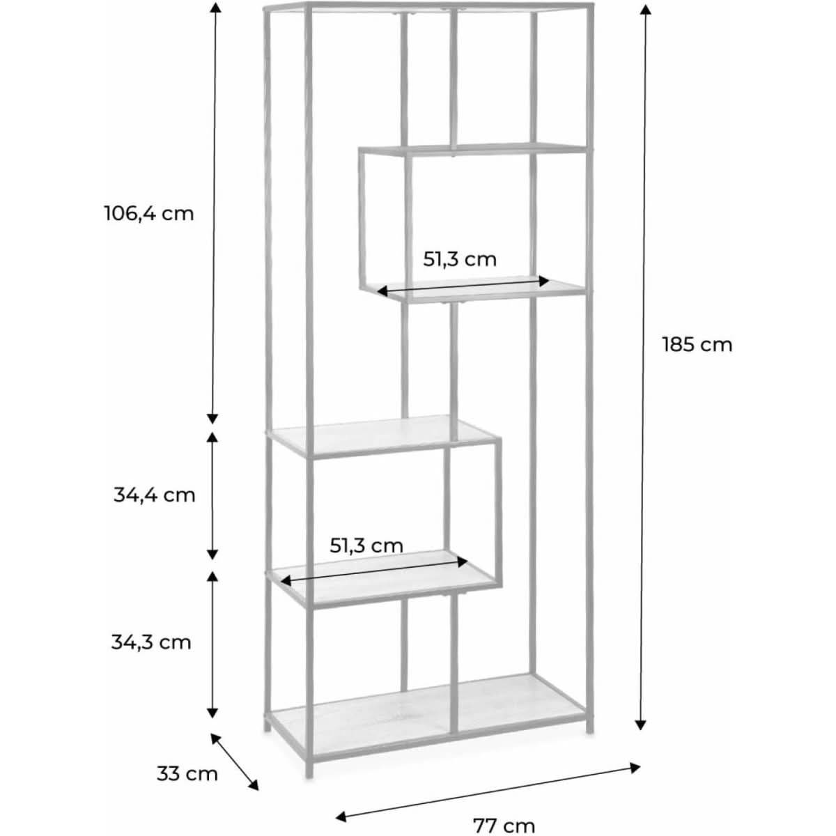 Étagère Loft Métal Bois | Fjord - Designix Bibliothèque
