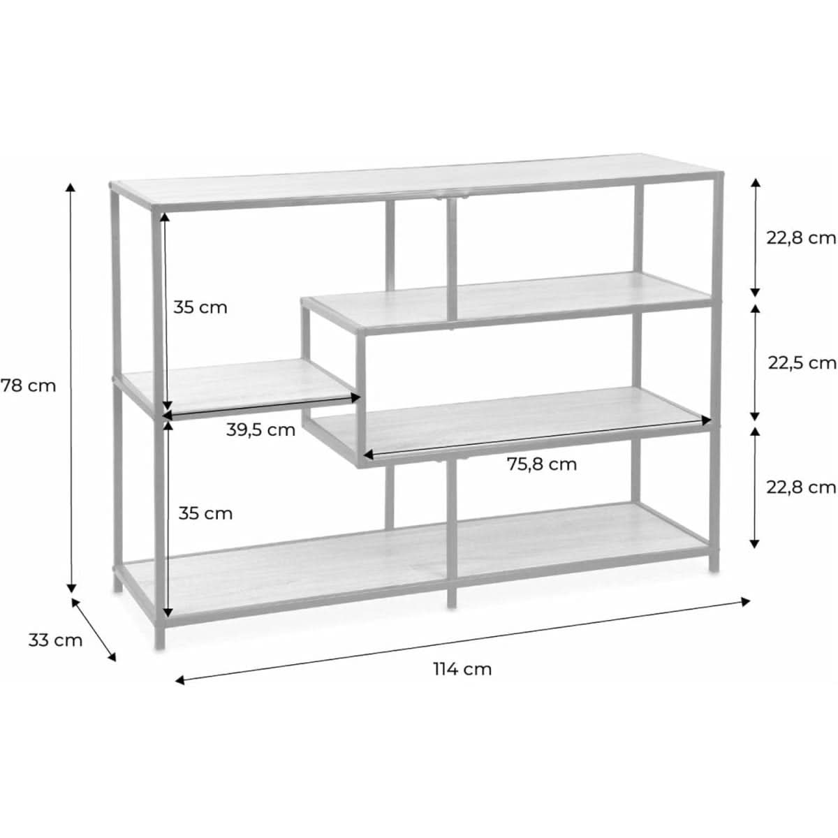 Étagère Métal Bois Industriel | Inspire - Designix Meuble de Rangement