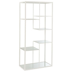 Étagère Métal Verre Blanche 5 Rayons