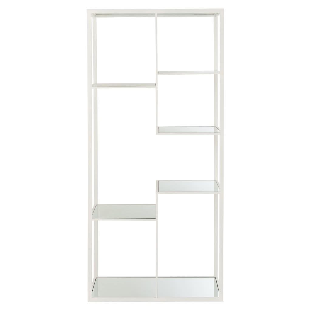 Étagère Métal Verre Blanche 5 Rayons