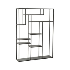 Schwarzes unregelmäßiges Metallregal