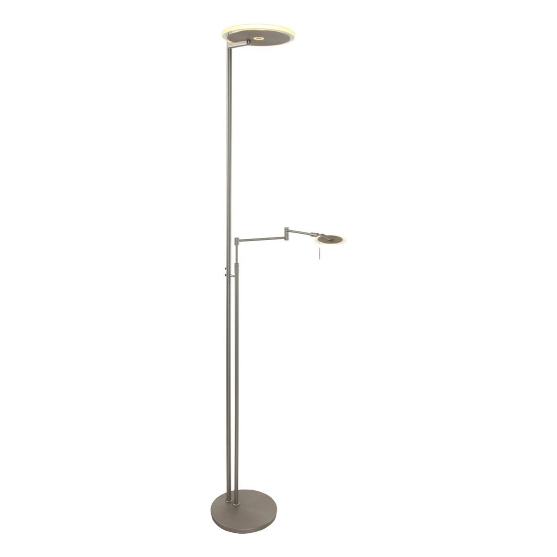 Stehlampe Turound silberfarben