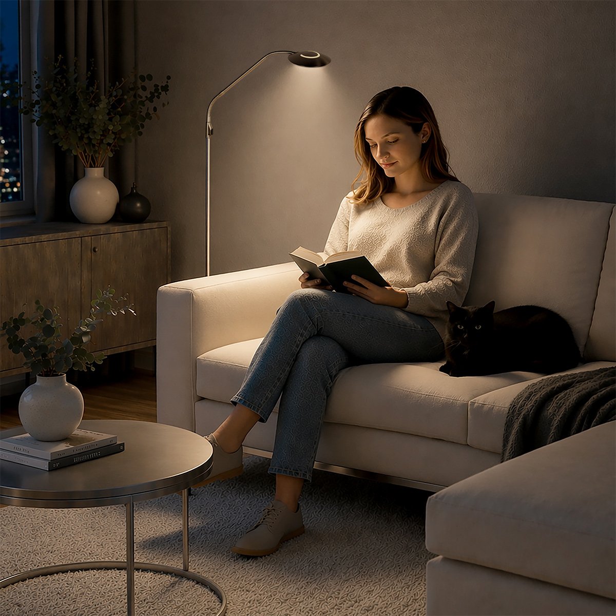 Lampadaire Zenith2 argenté