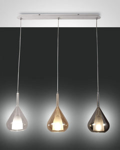 Suspension Lila 3 lumières ambrée (3481-48-297)