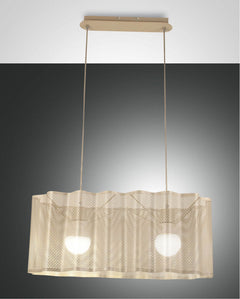 Suspension Glicine 2 lumières dorée