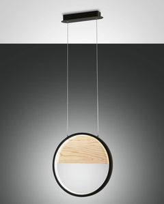 Suspension Pierre noire, bois