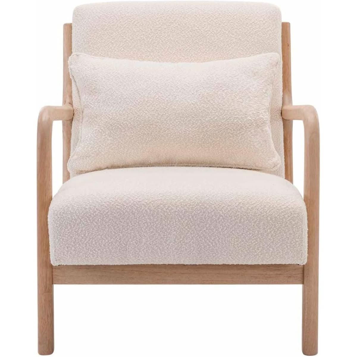 Fauteuil Bouclette Bois Scandinave | Reef - Designix Fauteuil