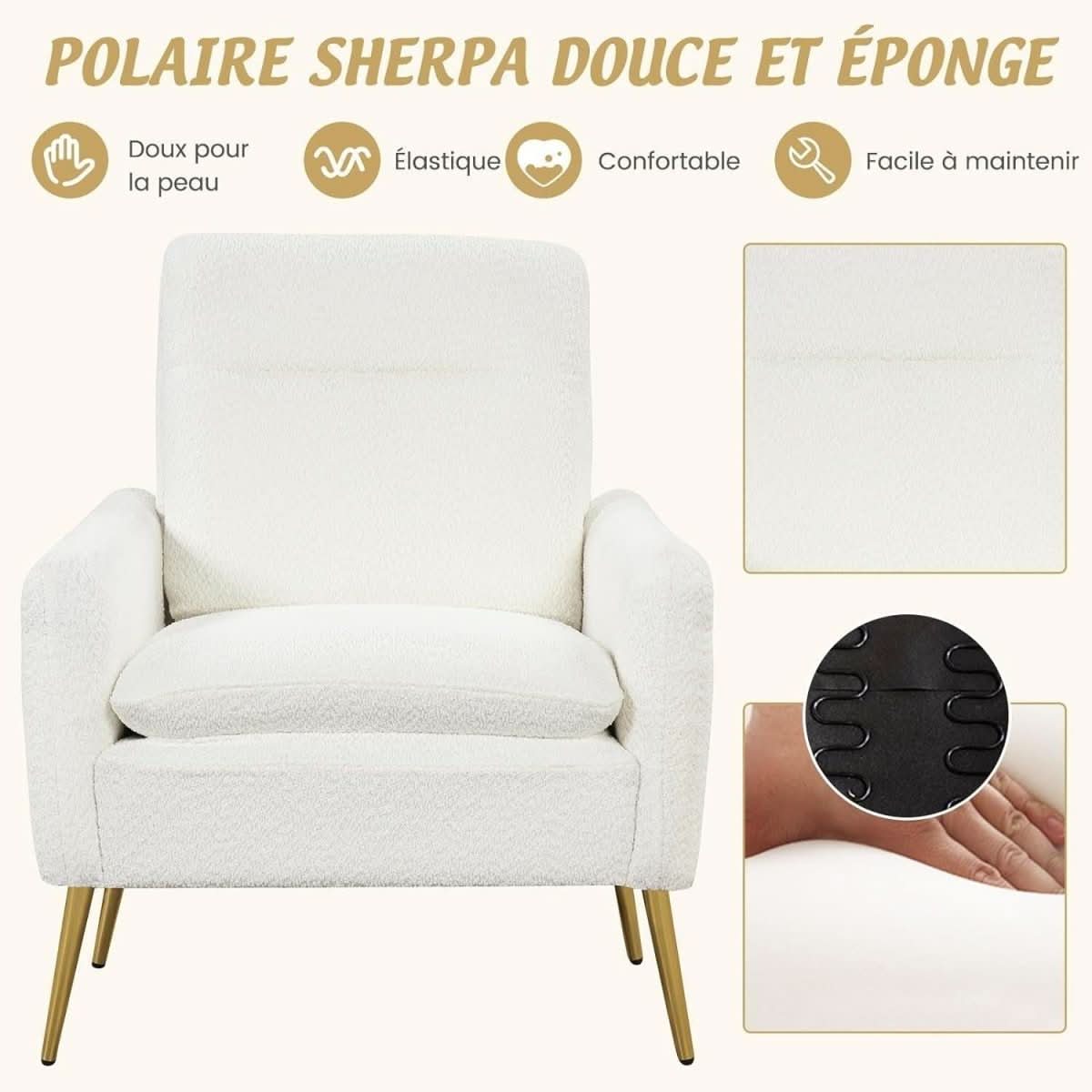 Fauteuil Lecture Scandinave Blanc | Jour - Designix Fauteuil