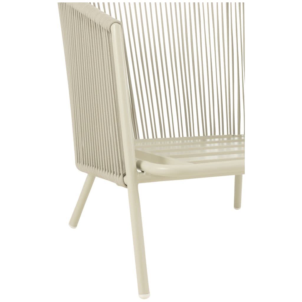 Fauteuil Métal Corde Gris | Urie - Designix Fauteuil