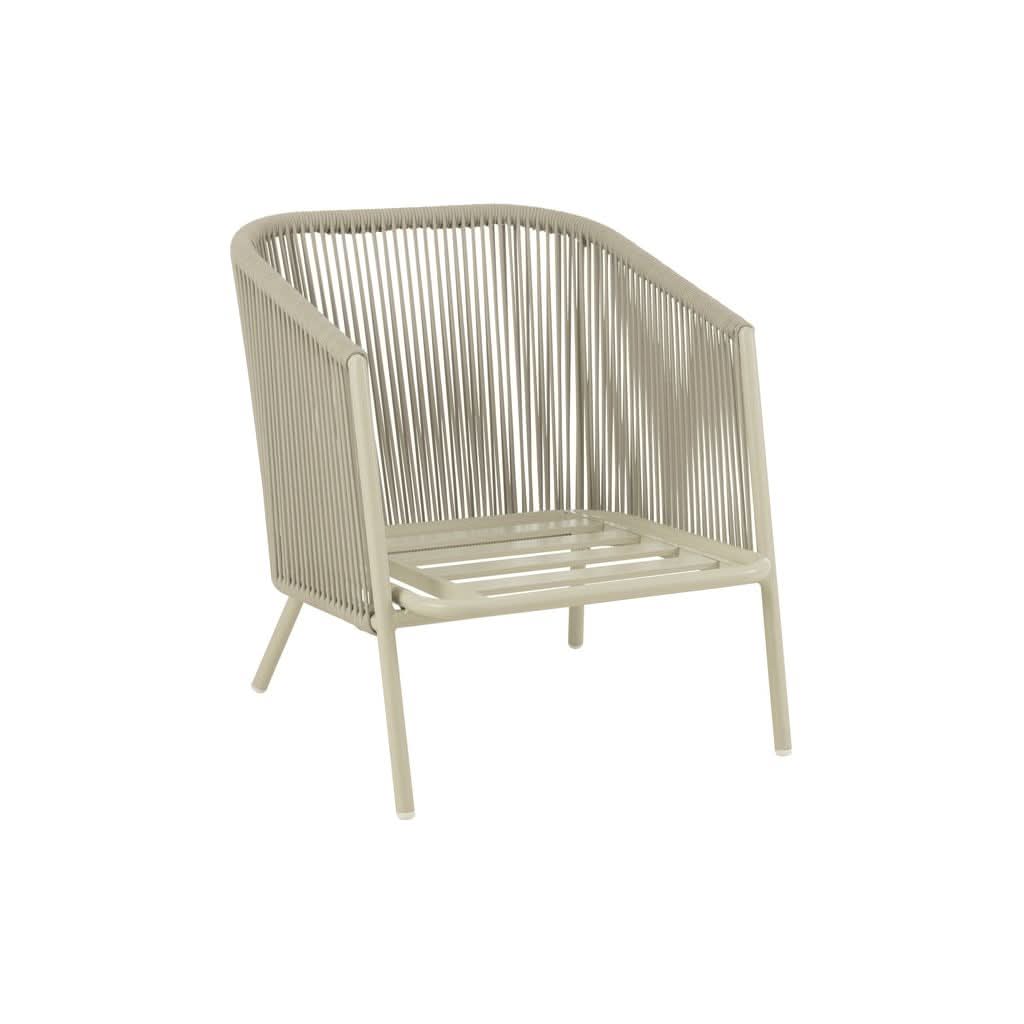 Fauteuil Métal Corde Gris | Urie - Designix Fauteuil