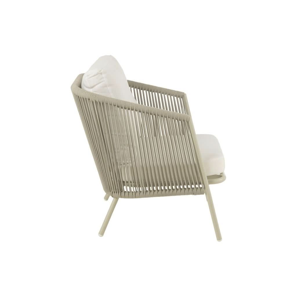 Fauteuil Métal Corde Gris | Urie