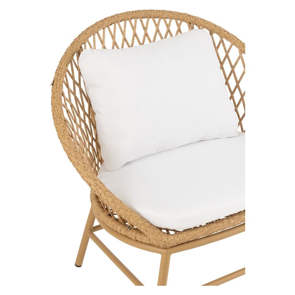 Sessel Metall Rohr Beige | Mony