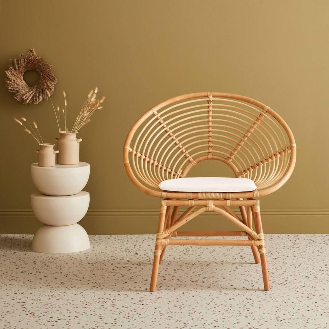Exotischer Boho-Rattan-Sessel | Onir
