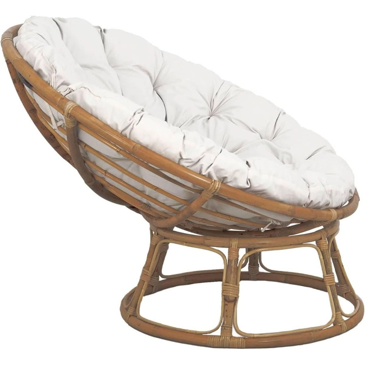 Fauteuil Rotin Coussin Blanc | Granite - Designix Fauteuil