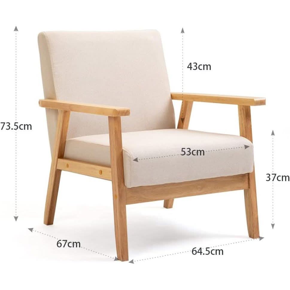 Fauteuil Scandinave Bois Beige | Bulle - Designix Fauteuil Beige 2 Places
