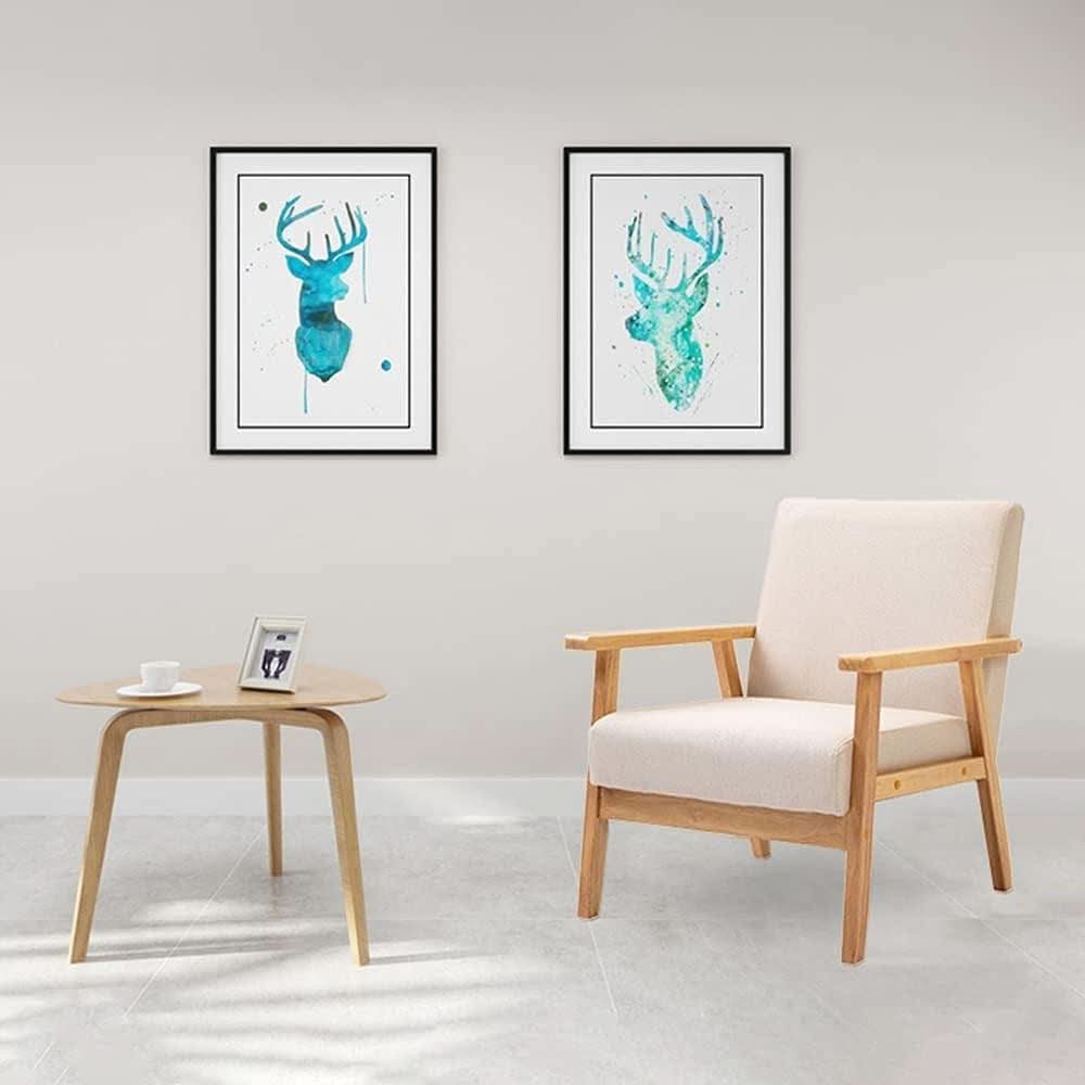 Skandinavischer Sessel Holz Beige | Bulle