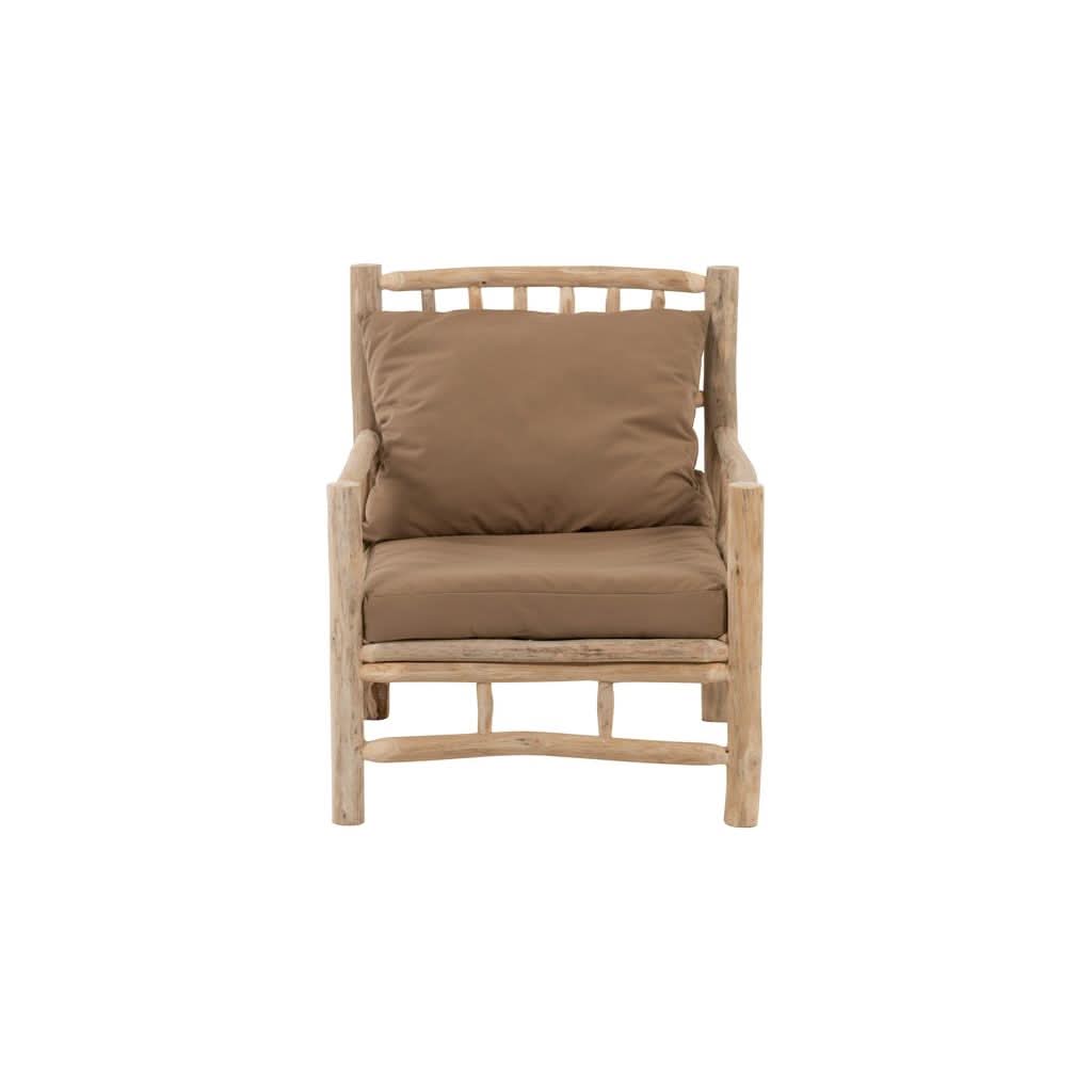 Fauteuil Teck Textile Naturel | Helo