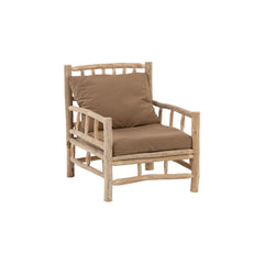 Fauteuil Teck Textile Naturel | Helo