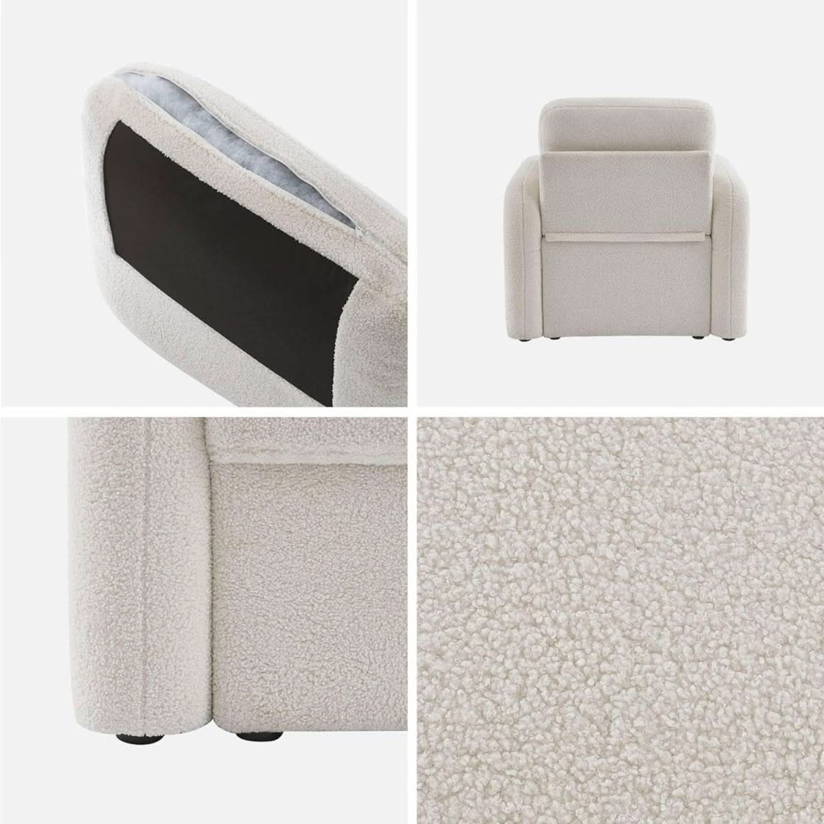 Fauteuil Tissu Bouclette Cosy | Jardin - Designix Fauteuil