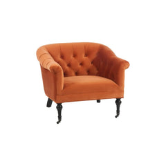 Sessel Samt Orange Schwarz | Xino