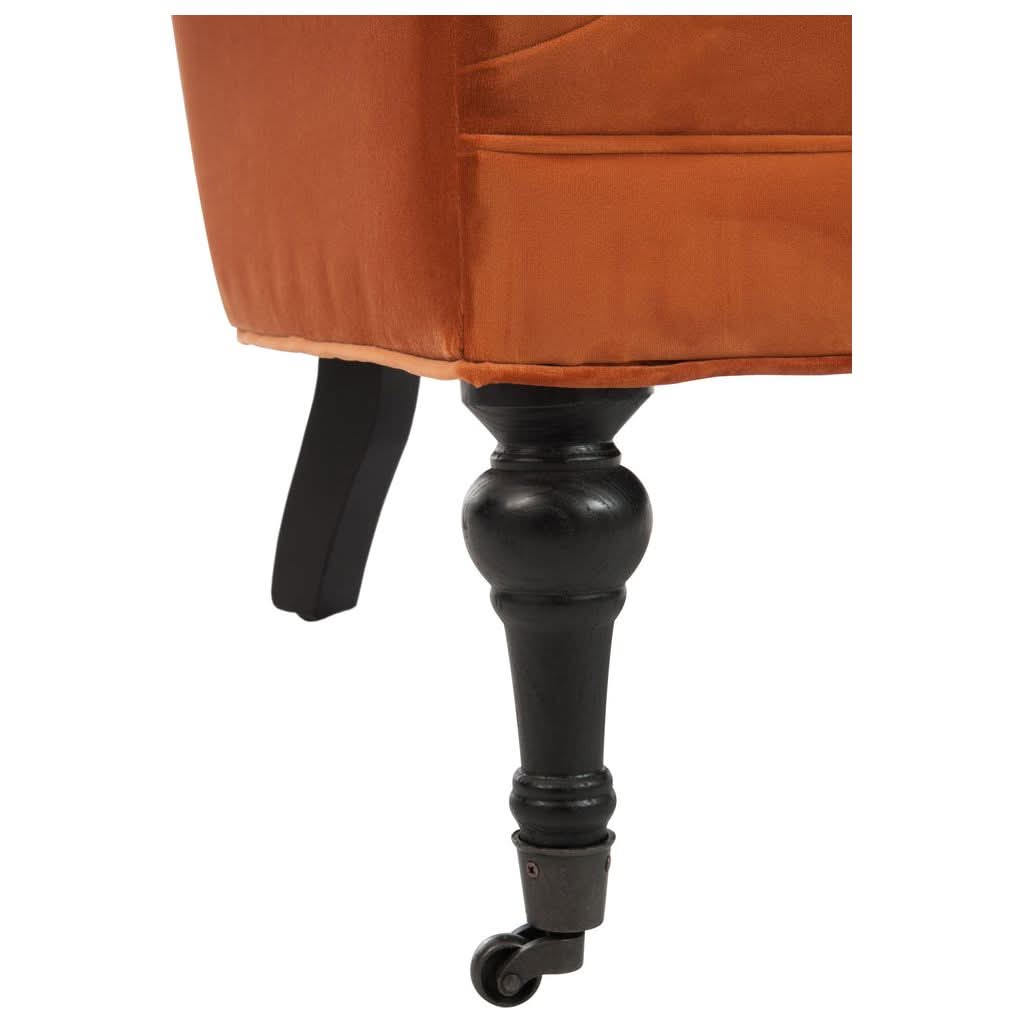 Sessel Samt Orange Schwarz | Xino