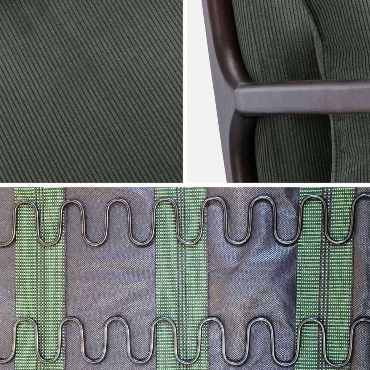 Fauteuil Velours Vert Scandinave | Plume - Designix Fauteuil