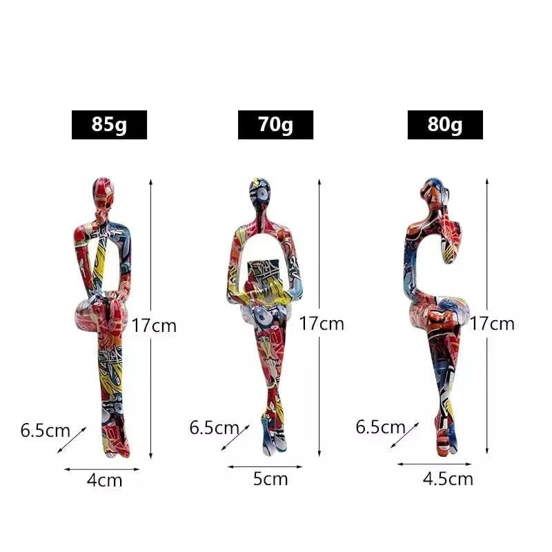 Figurine Abstraite Pop Art | Evo - Designix Statuette Graffiti Set de 3