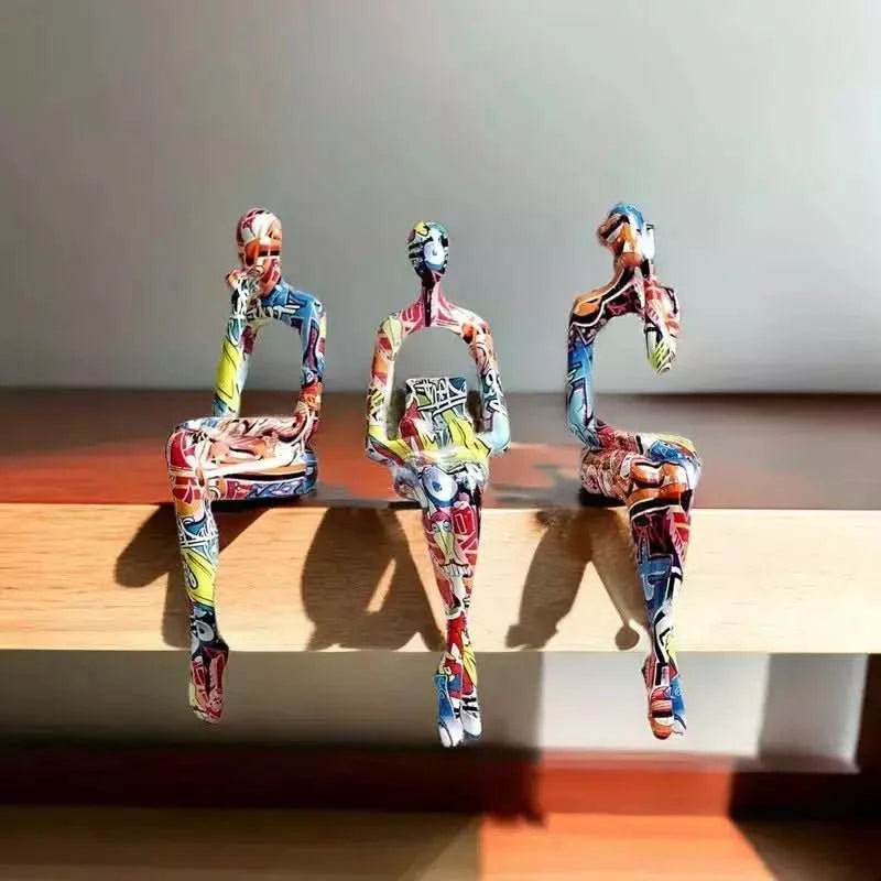 Figurine Abstraite Pop Art | Evo - Designix Statuette Graffiti Set de 3