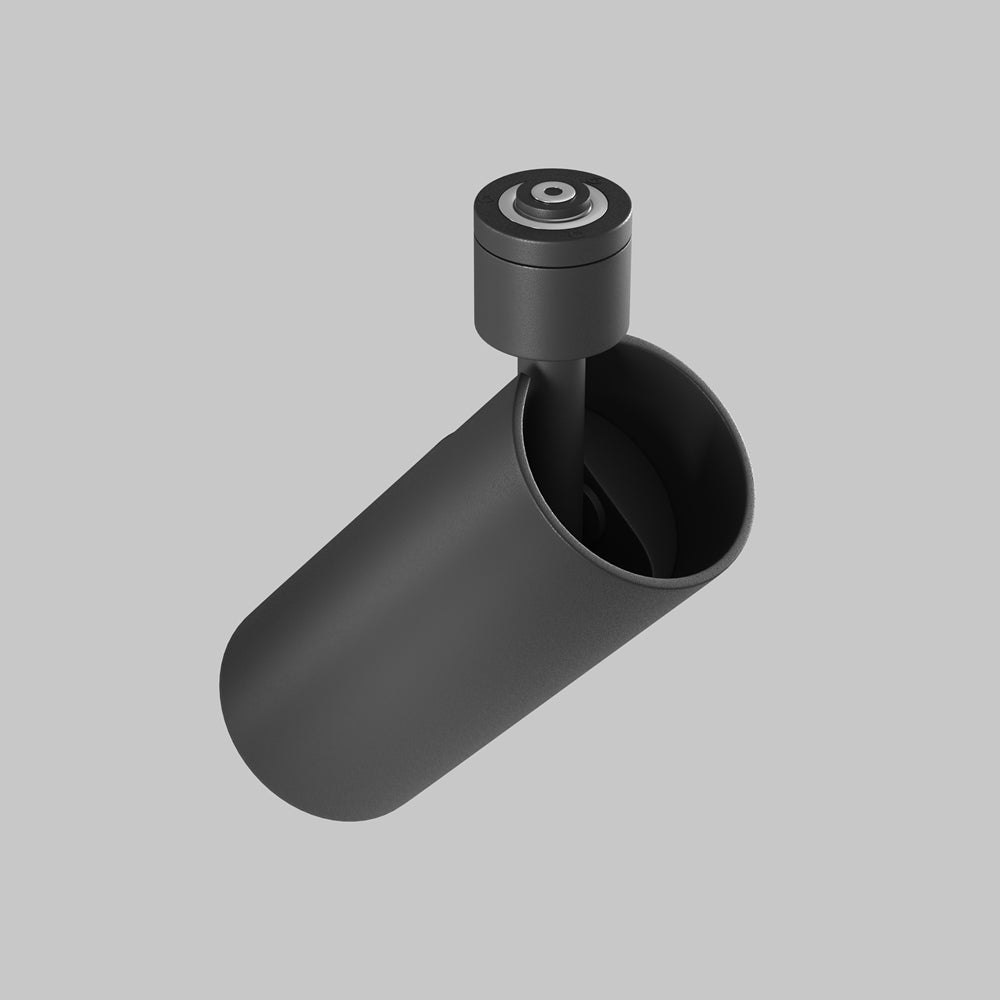 Vue de dessus dévoilant l'adaptateur noir pour rail de plafond