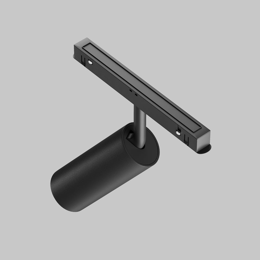 Détail de l'adaptateur et du rail noirs, vue technique de trois quarts