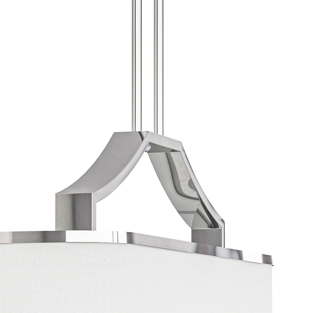 Suspension Gerdo Ovale, abat-jour tissu