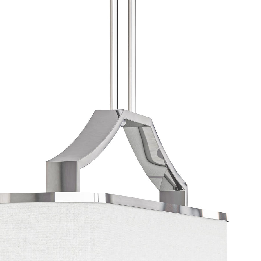 Suspension Gerdo Ovale, abat-jour tissu