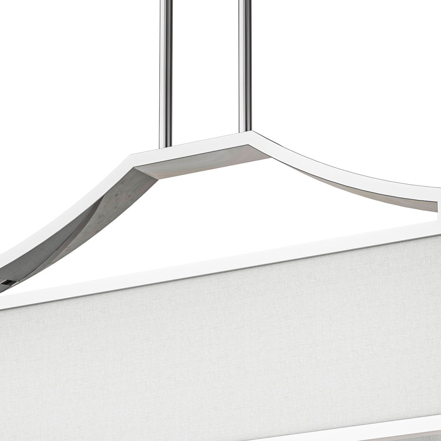 Suspension Gerdo Ovale, abat-jour tissu