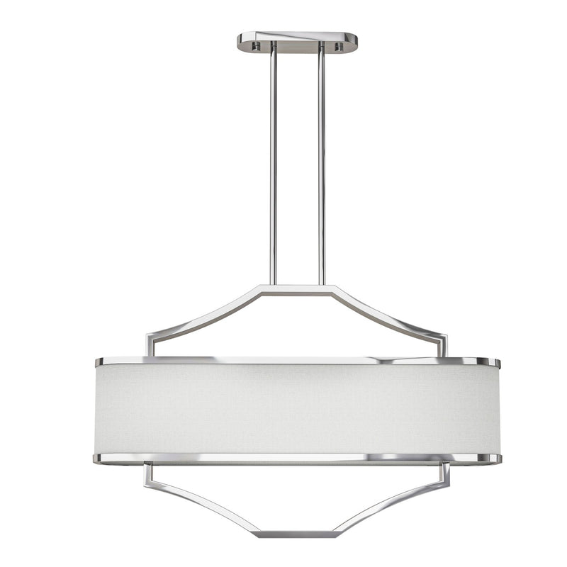 Suspension Gerdo Ovale, abat-jour tissu