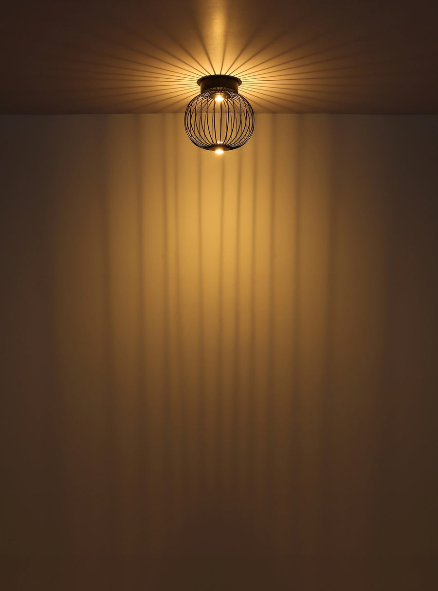 Plafonnier Galway noir mat, Ø 50 cm