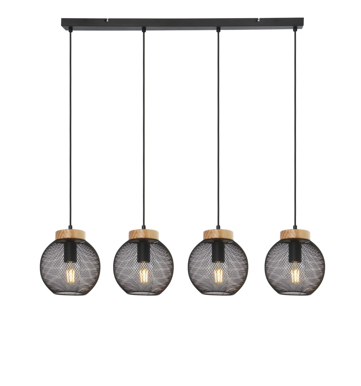 Suspension Pablo noire mat (15663-4H)