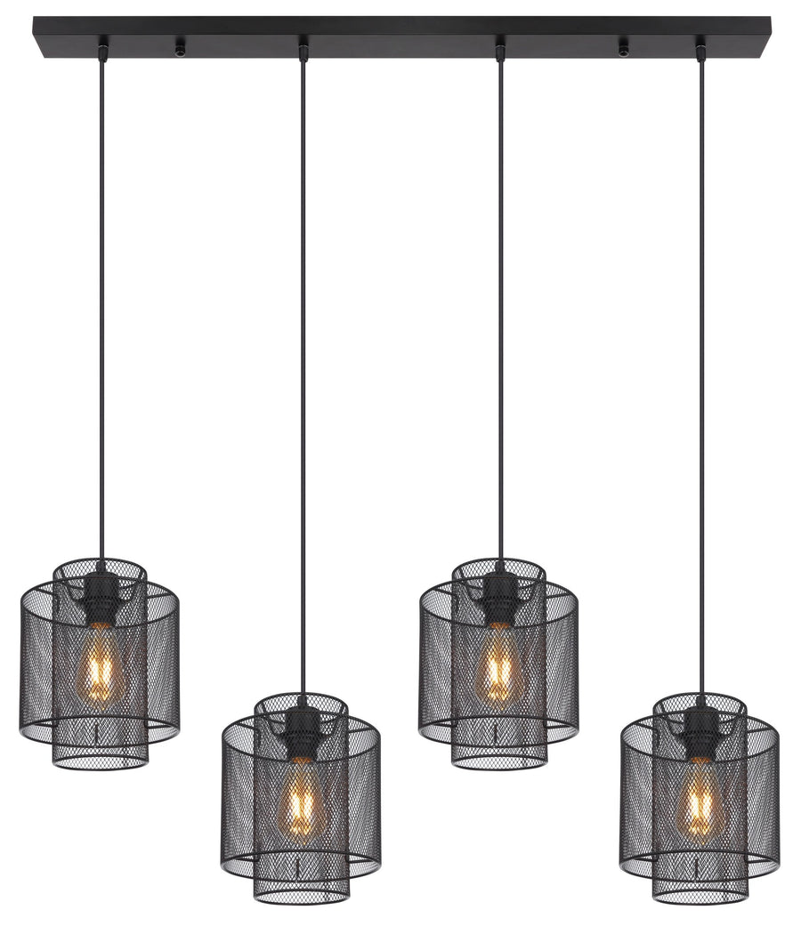 Suspension Augustin noire mat