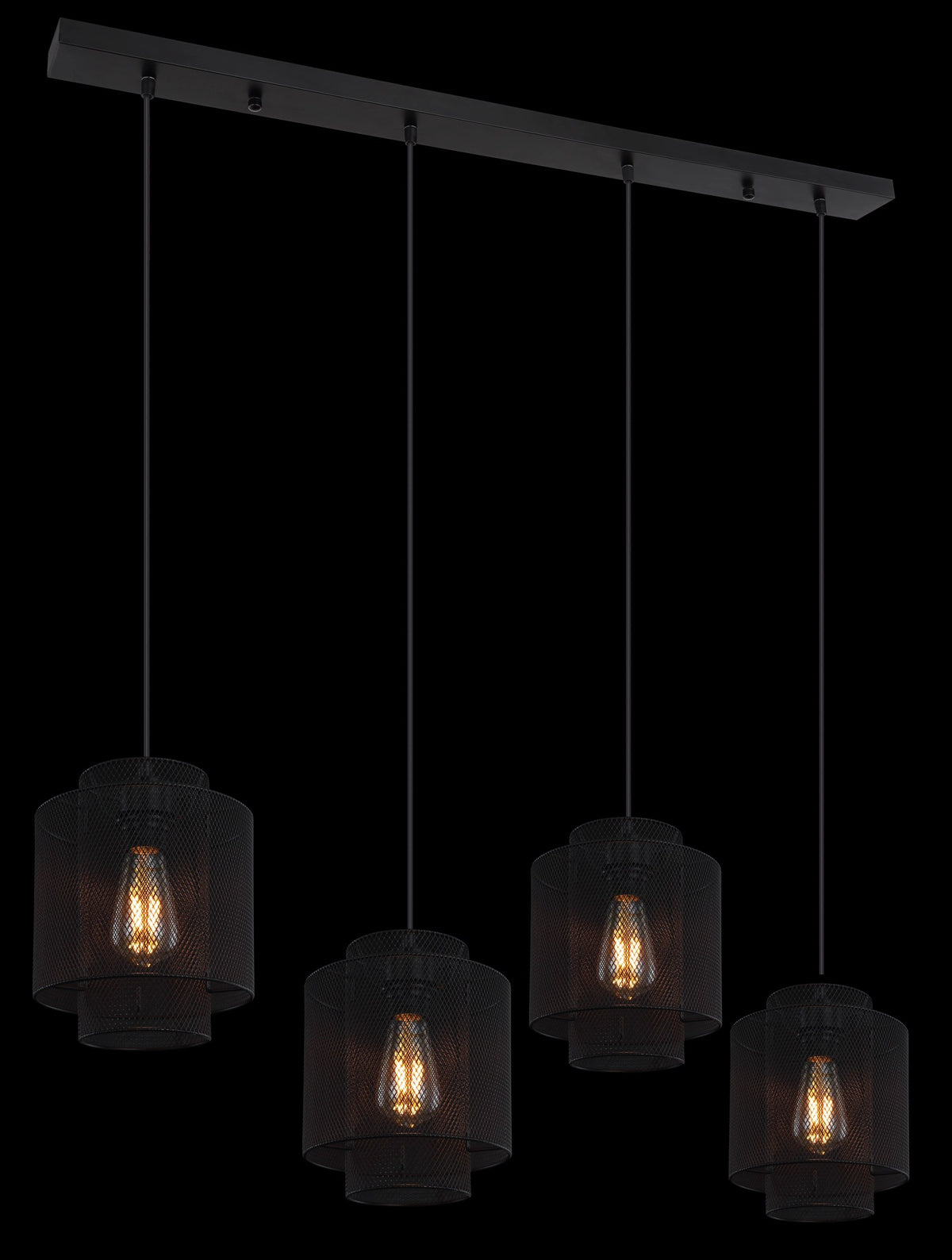 Suspension Augustin noire mat