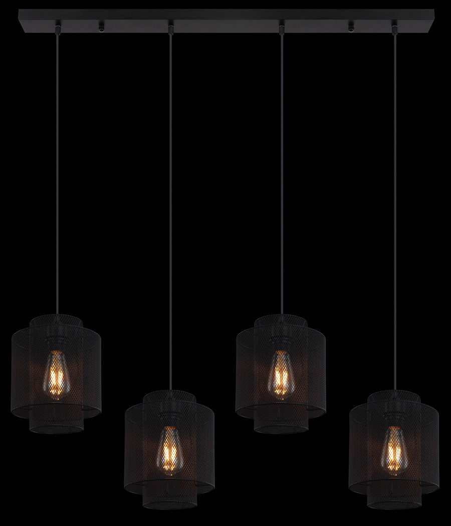 Suspension Augustin noire mat