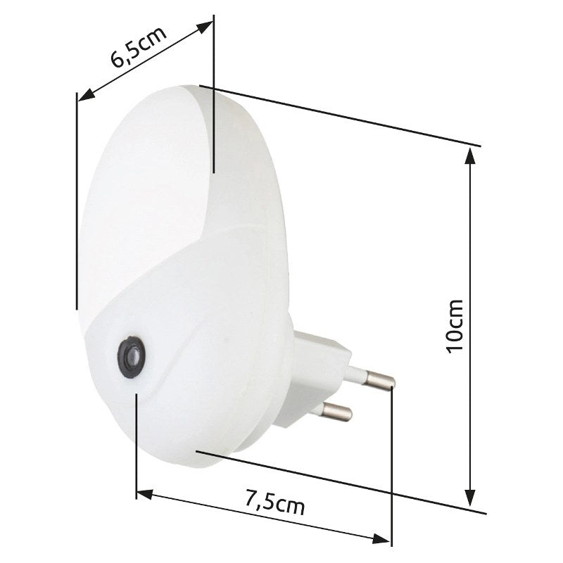 Schéma technique avec dimensions : 6,5 cm, 7,5 cm et 10 cm.