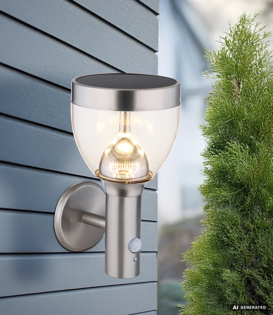 Luminaire extérieur inox, H 28,7 cm